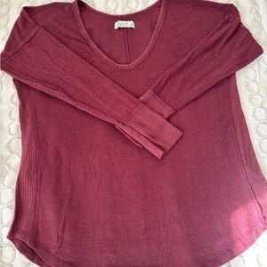 Abercrombie & Fitch Maroon Long Sleeve Top